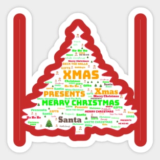 Large Xmas Tree Sticker